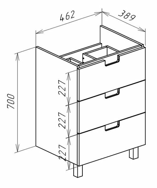 Тумба под раковину Bellezza Пегас 50 4630406140077
